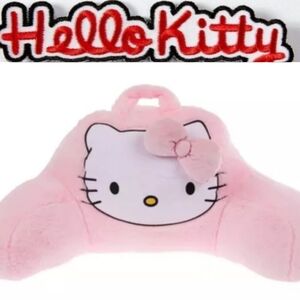 Hello Kitty Bow Logo Plush Decorative Backrest Pillow